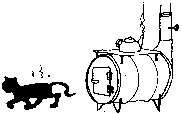 cat from stove