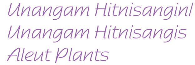 Title - Aleut Plants
