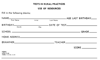 Tests in Rural Practices