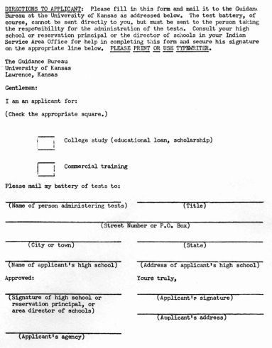 Directions to Applicant