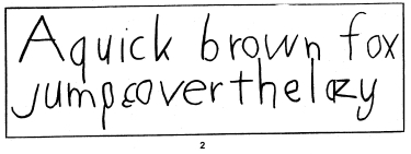 Bronxvville Manuscript Writing Scale