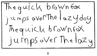 Bronxvville Manuscript Writing Scale