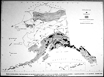 map of the extent of glaciation