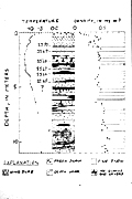A sketch of the glaciologists' snow pit profile.