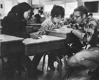 A sixth grade teacher in a BIA village school