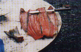 Slice off the backbone and the tail