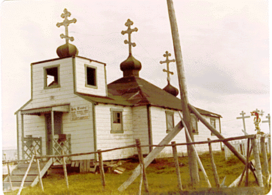 This Russian Orthodox Church burnt down and so a new church was built.