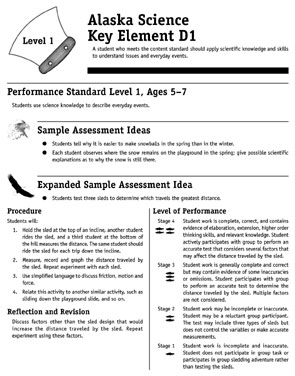 Alaska Science Standards: Assessment Ideas
