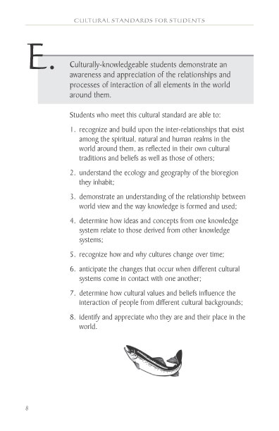 Sample of Cultural Standards for Students