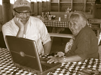 Elder on computer