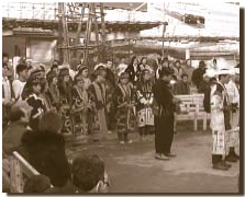Ainu performed a welcoming ceremony