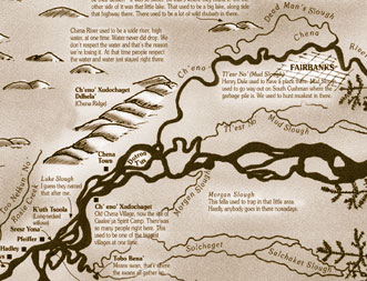 A portion of the traditional map included with Howard Luke: My Own Trail