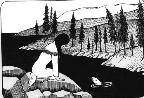 fish talking with girl