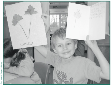 Teryn Pence draws local plants after taking a walk at the Chistochina school.