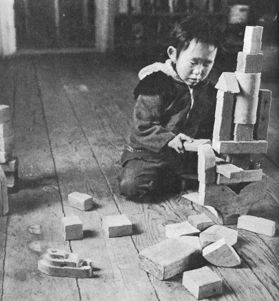 Head Start student in the village-run OEO school in Kwethluk