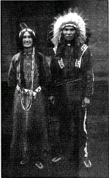 Louis Shotridge and his wife, Florence, pose in Plains Indian dress.