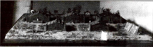 Louis Shotridge made this model of the central part of Klukwan.