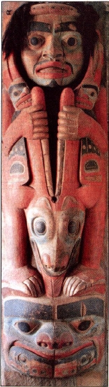 The "Black Skin" housepost.