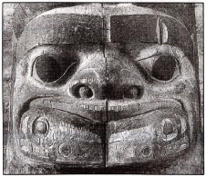 This visage actually represents a rock island.