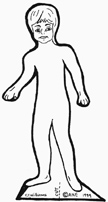 Boy Paper Doll Stencil
