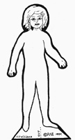 Girl Paper Doll Stencil