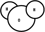 A water molecule.