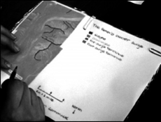 A student map of ridges, drainages, and the pre-surge terminus
