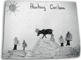 Illustration by Chistochina student Shayne Crow Ghost, 2002.