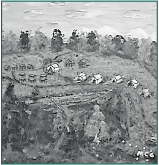 "Putting Up Salmon At Batzulnetas" a painting by Molly John Galbreath