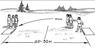 Game with a throwing of rings