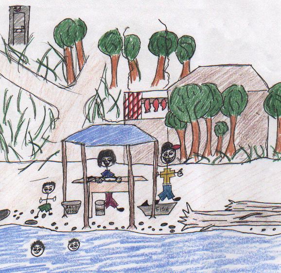 Nancy Fitka's Fish Cutting Summer 