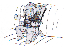 Toddler should be placed in safety seats