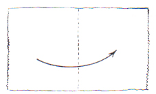 Fold the retangular diaper in half