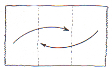 Fold the diaper into a small rectangle by bringing the sides into the center.