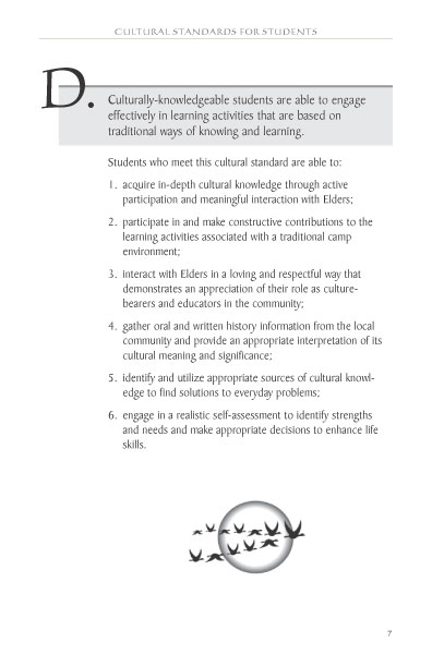 Sample of Cultural Standards for Students