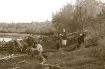 Seventh- and eighth-grade students studied a beaver lodge